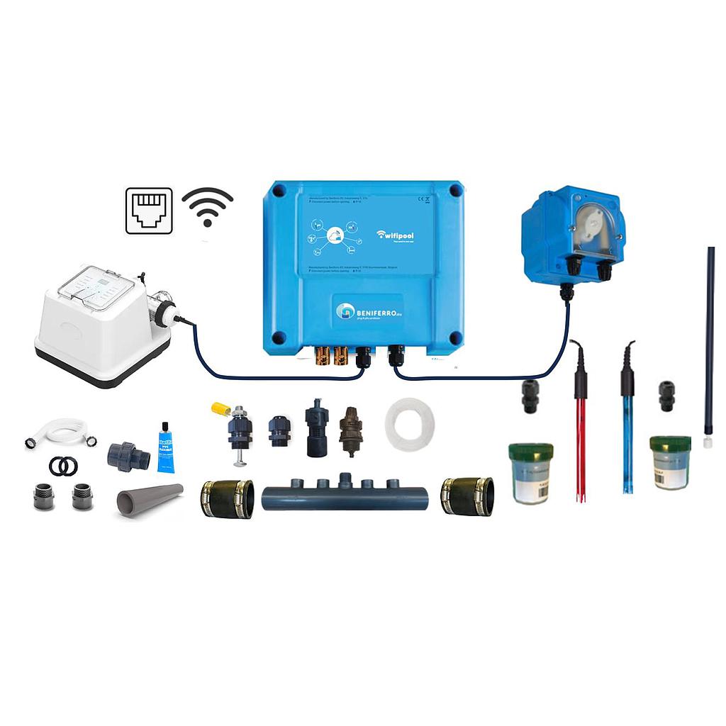 Salzelektrolyse EL Chlorgenerator - Selbstbausatz mit pH/RX-Regelung - model 2025 (WiFi ausfallsicher)