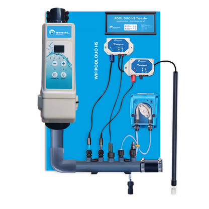 Chlorgenerator HS vormontiert auf Wandplatte mit pH/RX-Regelung - model 2025 (WiFi ausfallsicher)